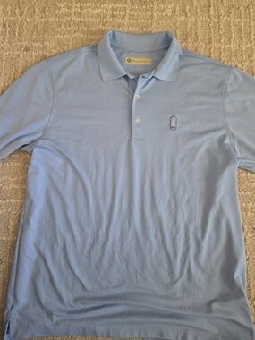Donald Ross Light Blue Golf Polo, M